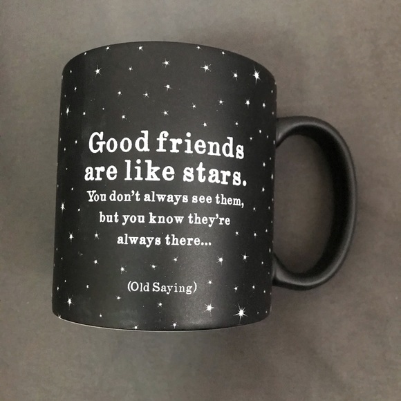 Black/White Coffee Cup with Friend Quote - Picture 2 of 5